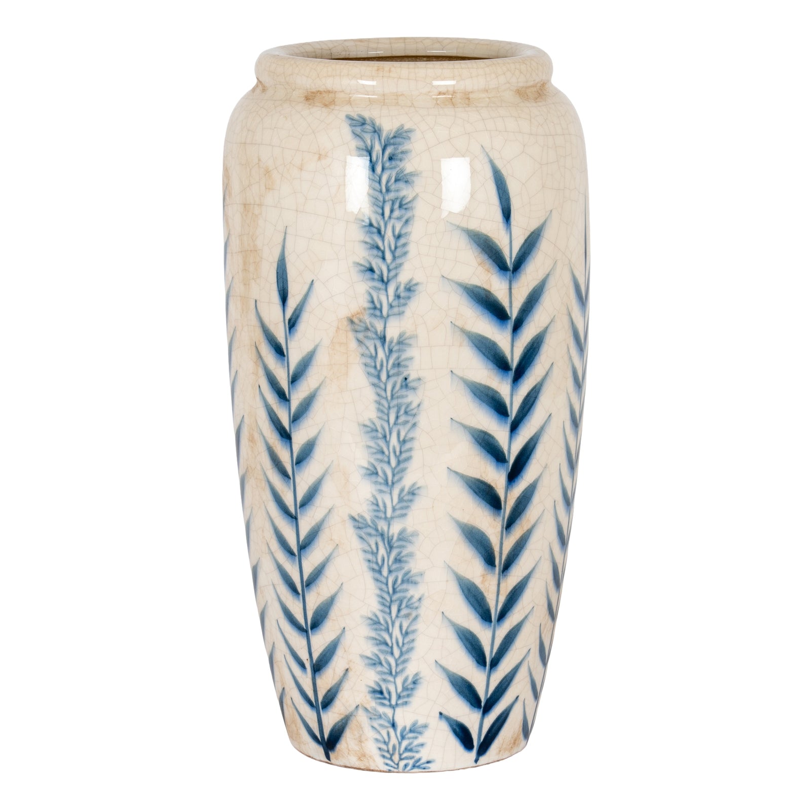 Large Blue Flora Tall Olpe Vase