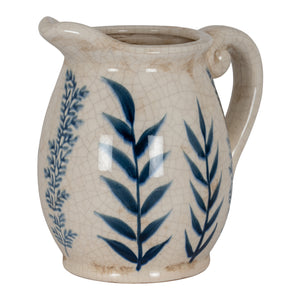 Small Blue Flora Olpe Jug Vase