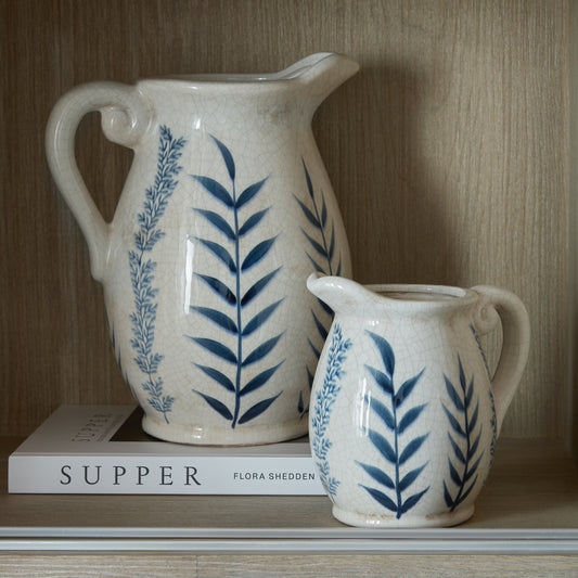Small Blue Flora Olpe Jug Vase
