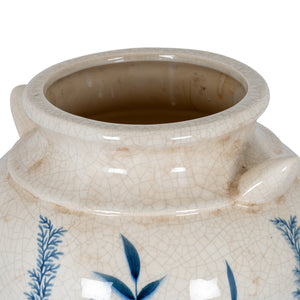 Blue Flora Amphora Vase