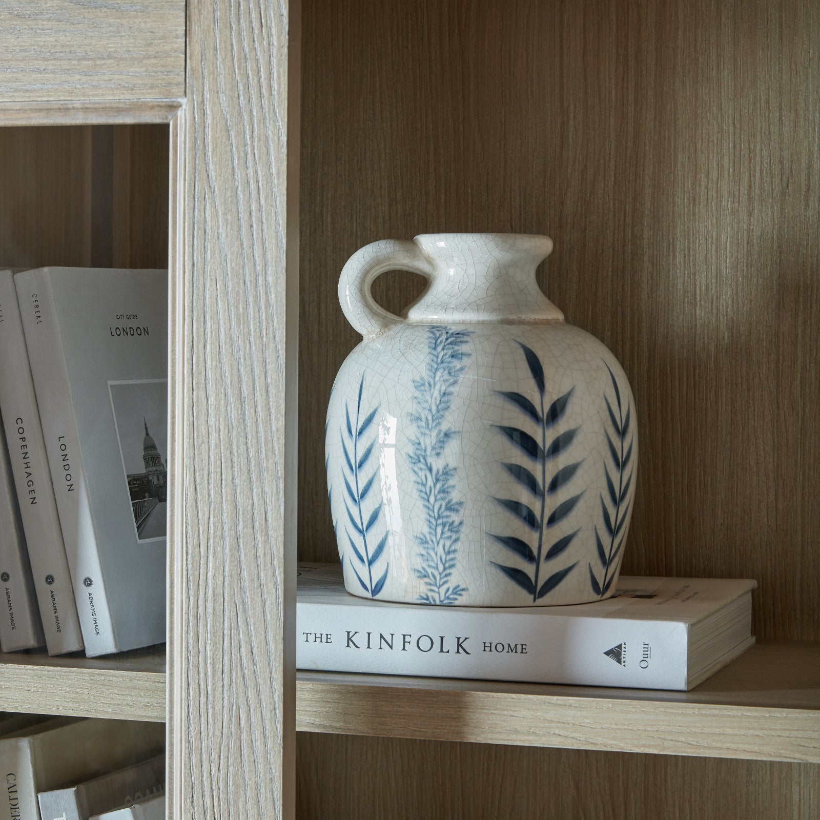 Blue Flora Amphora Jug Vase