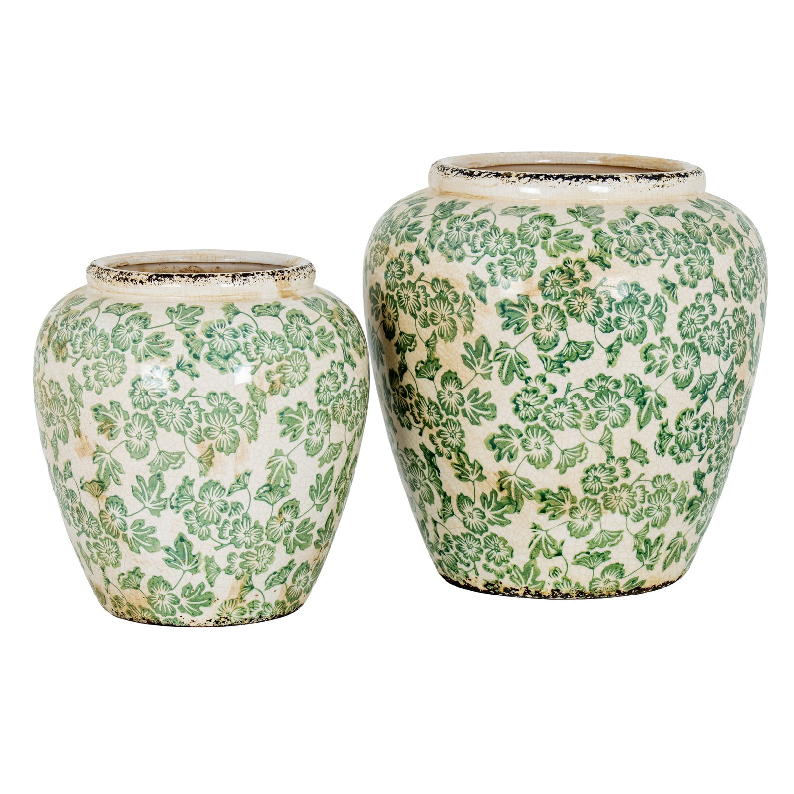 Large Green Clover Olpe Vase