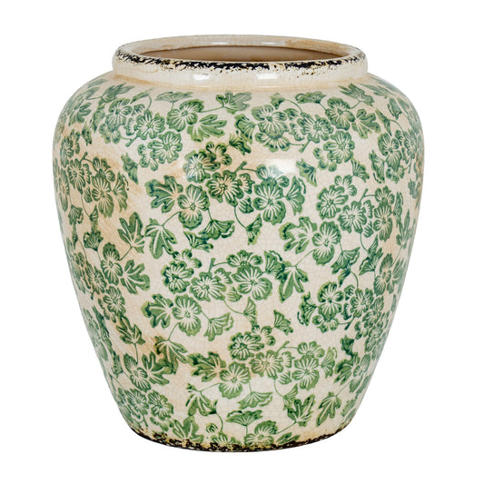 Large Green Clover Olpe Vase
