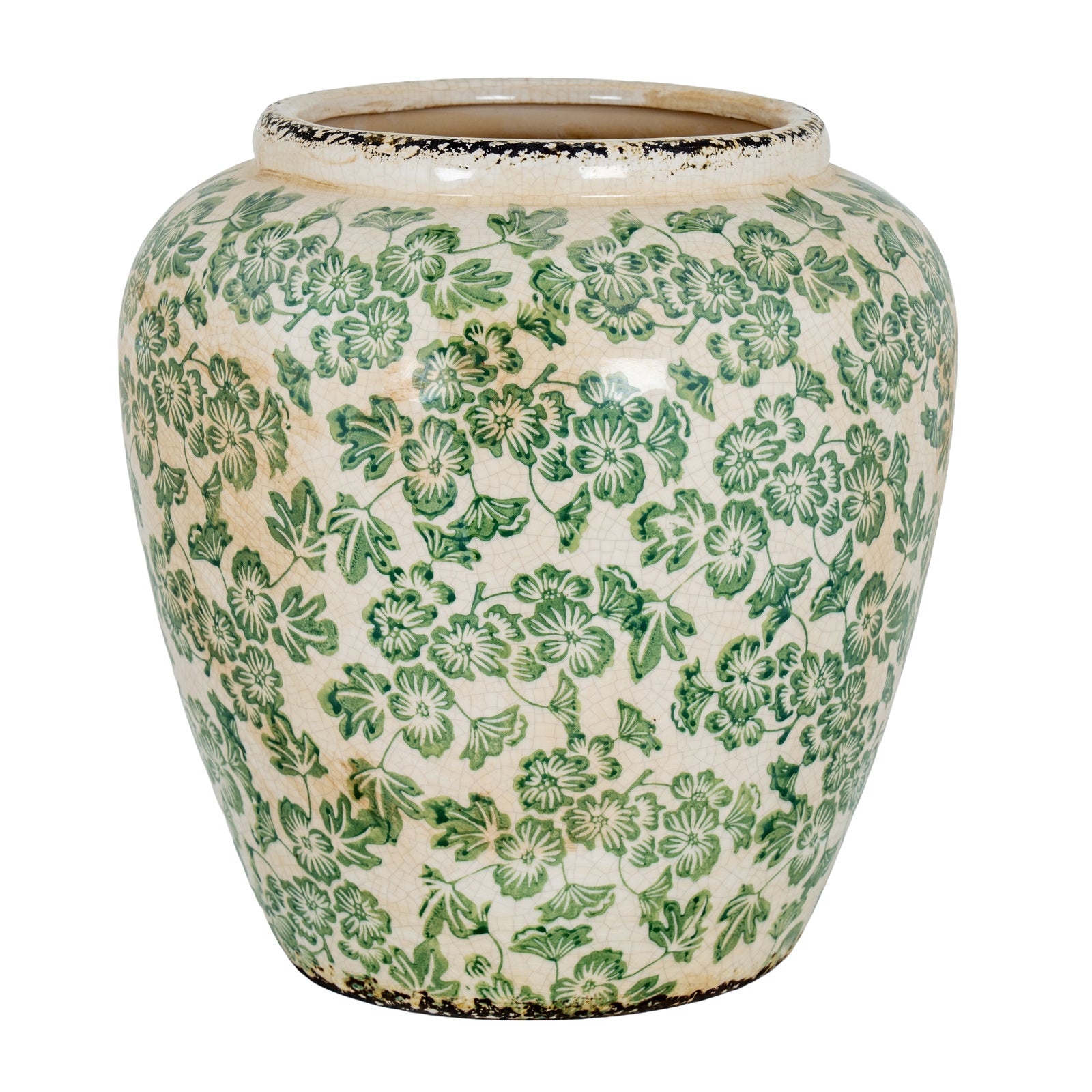 Large Green Clover Olpe Vase