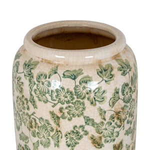 Large Green Clover Tall Olpe Vase