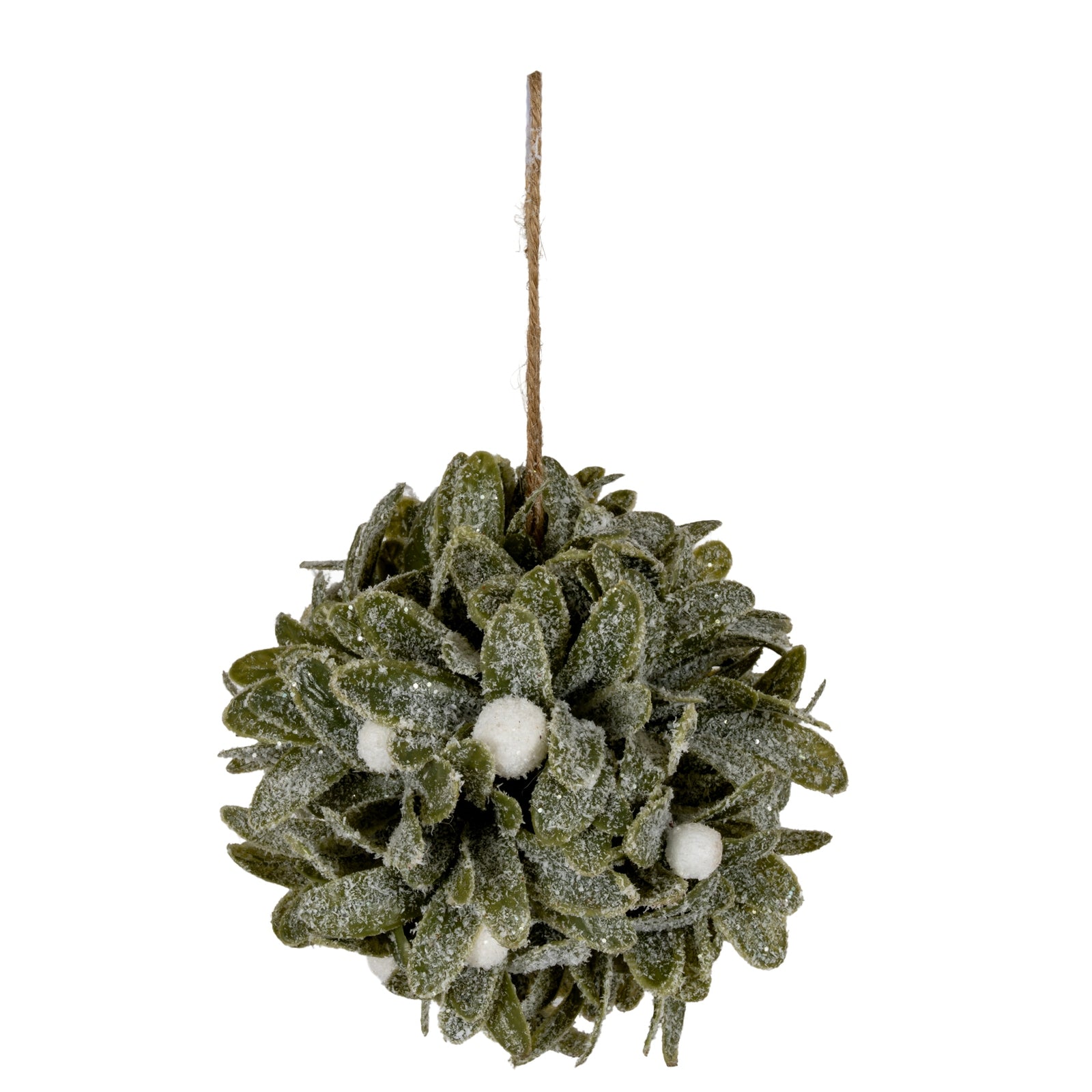 Frosted Mistletoe Ball Decoration