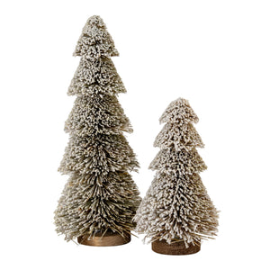 Large Tiered Snowy Brush Tree