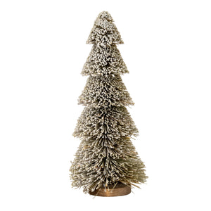 Large Tiered Snowy Brush Tree