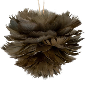 Medium Fawn Feather Ball Decoration