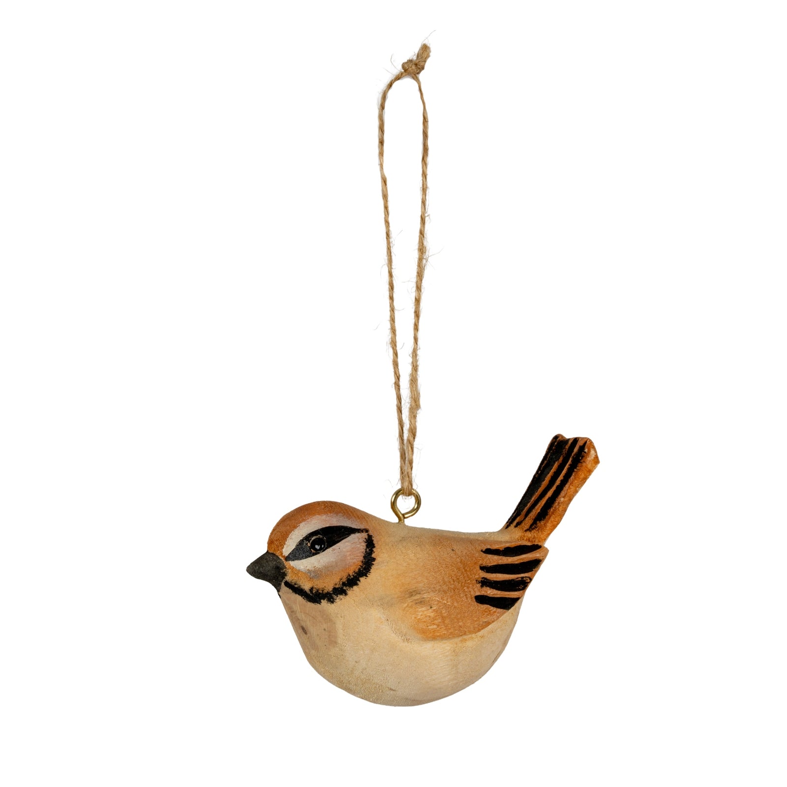 Wooden Tawny Bird Decoration