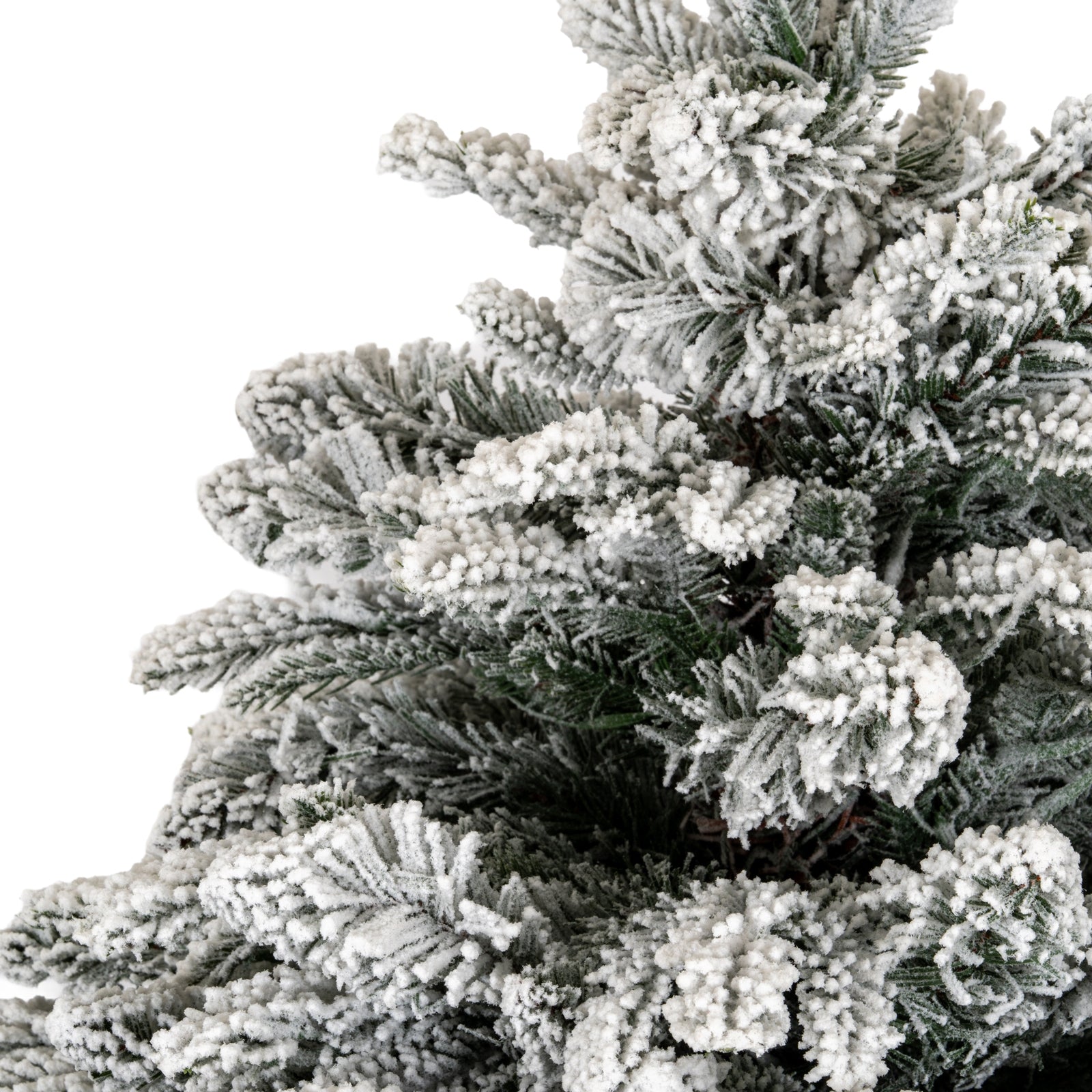 Snowy Norway Fir Pre-Lit Led 300L Fir Tree In Rattan Pot