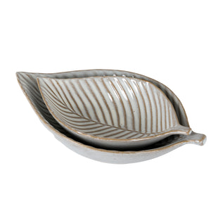 Alora Ceramic Elm Leaf Large Dish