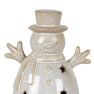 Alora Ceramic Small Snowman With LED Light