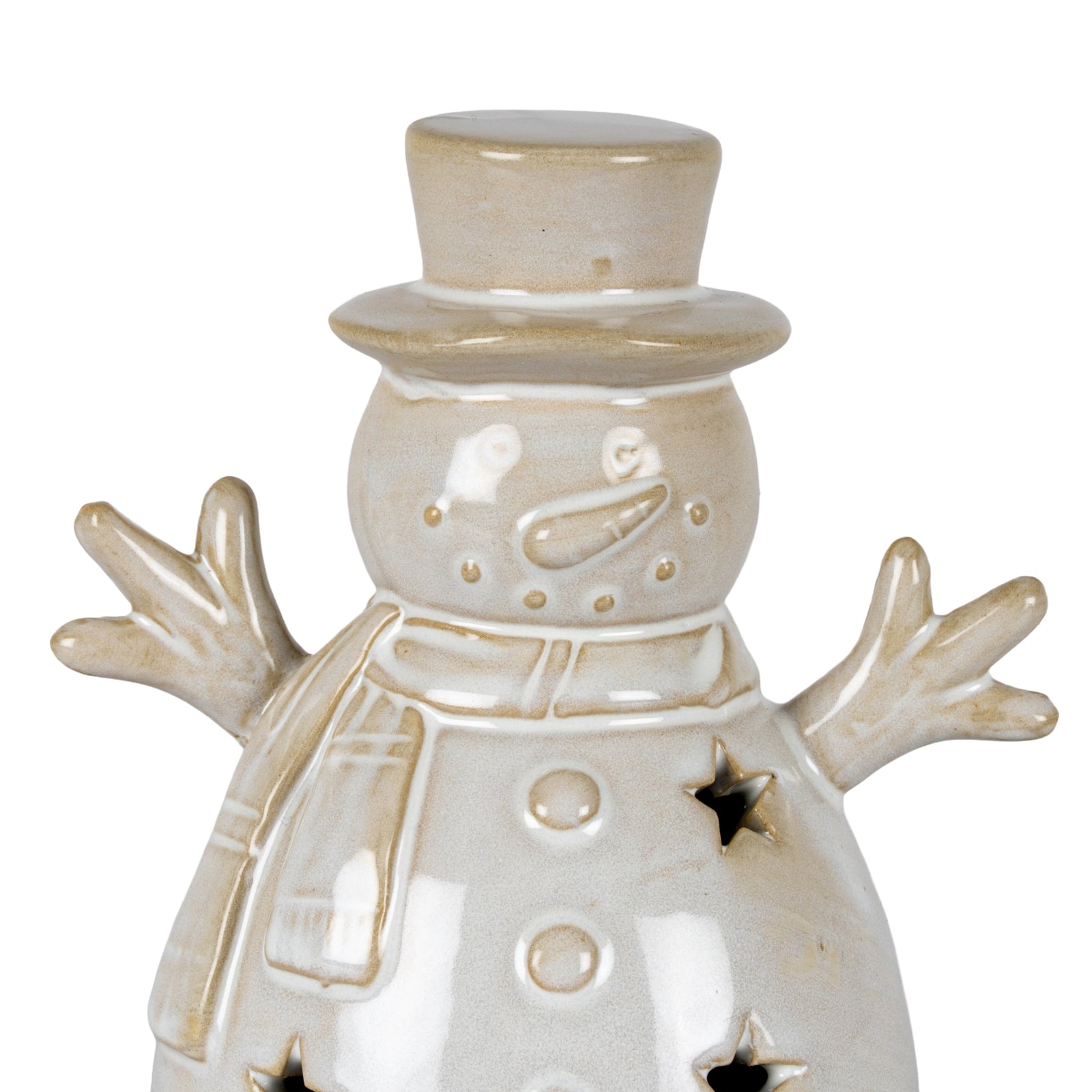 Alora Ceramic Small Snowman With LED Light