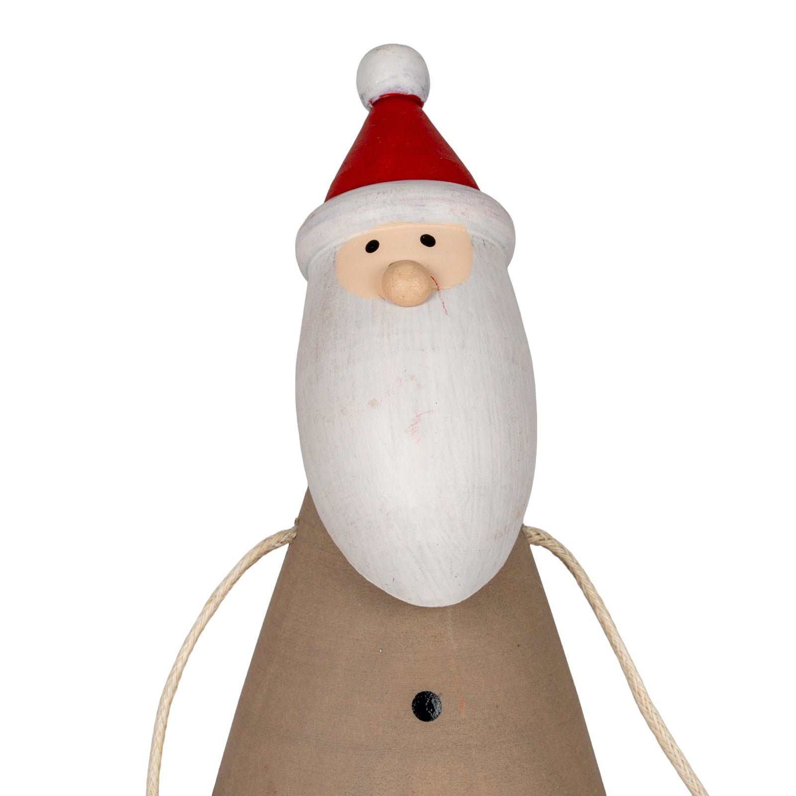 Wooden Jolly Sitting Santa Decoration
