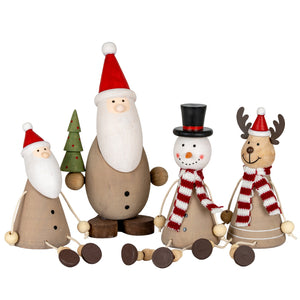 Wooden Santa with Tree