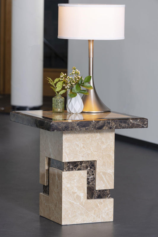 Venus Cream Marble Side Table