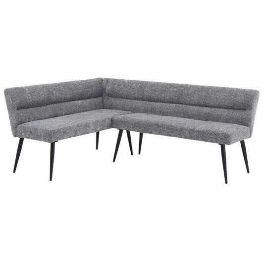 Nova Grey Fabric Corner Dining Bench - LHF