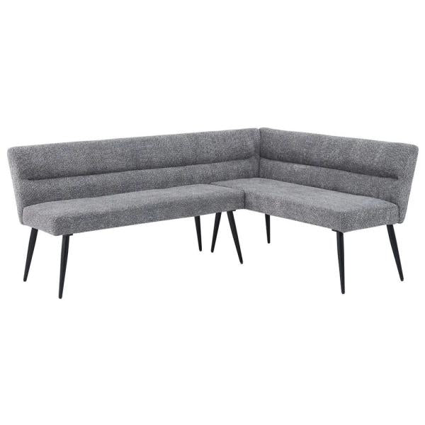 Nova Grey Fabric Corner Dining Bench - RHF