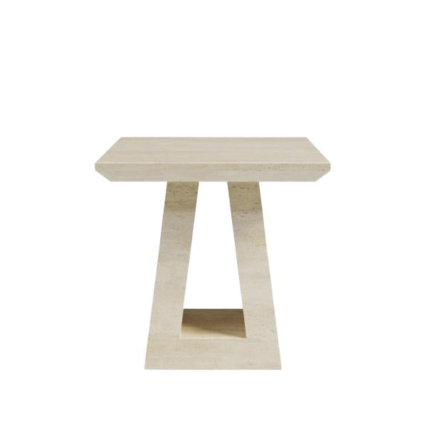 Pluto Beige Marble Side Table