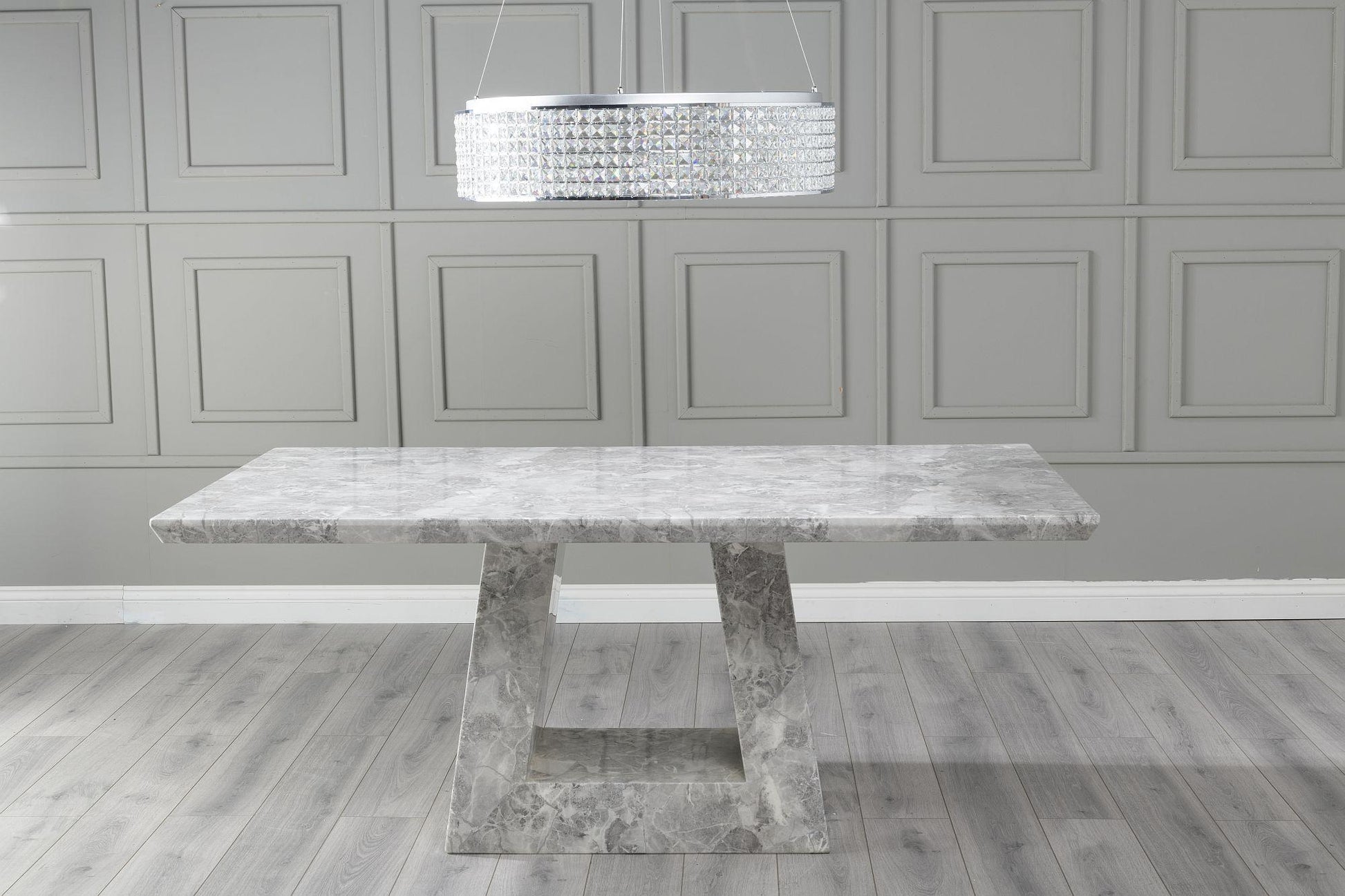 Hugo Grey Marble Dining Table - 160