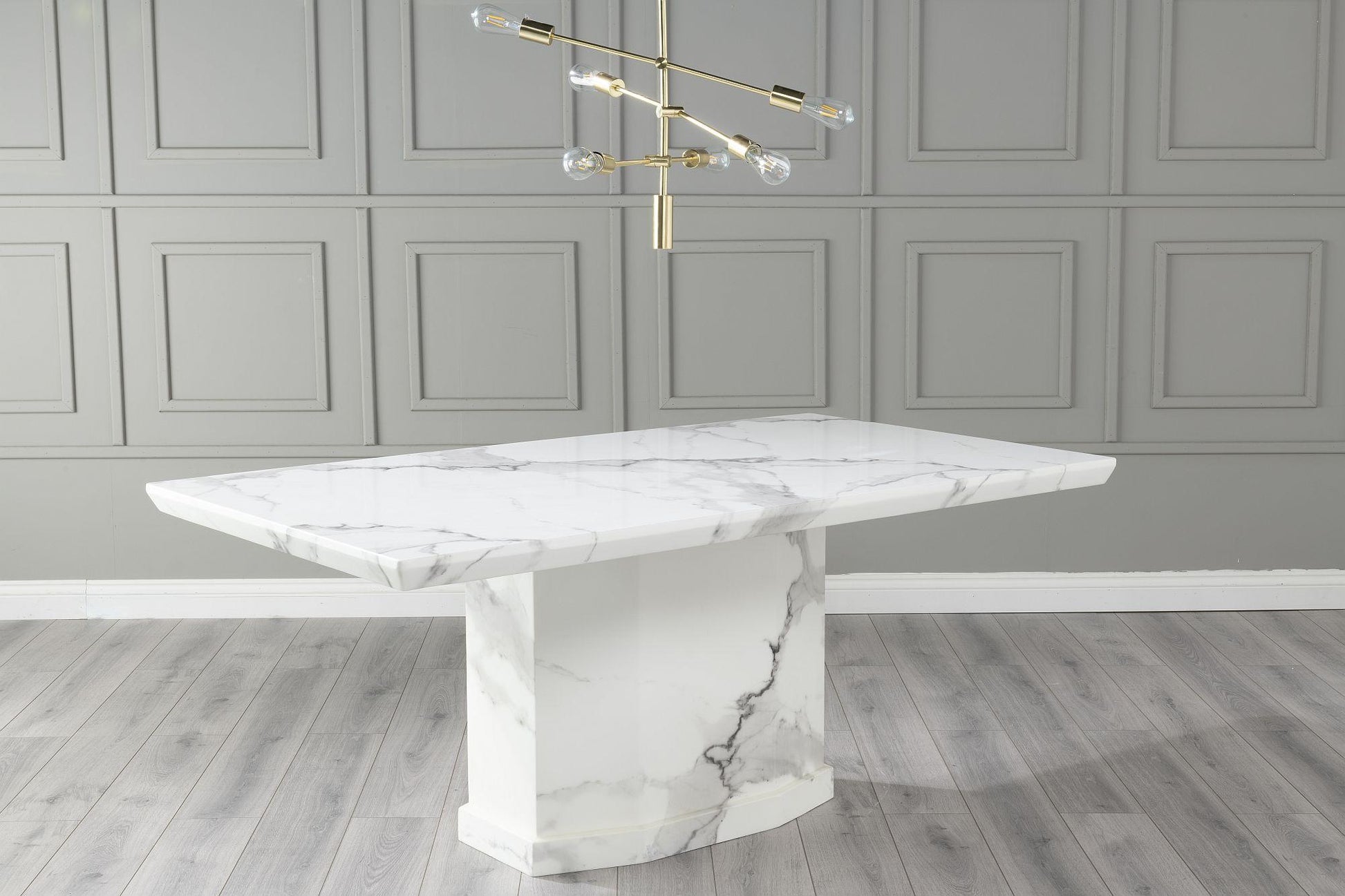Athens White Marble Dining Table - 200