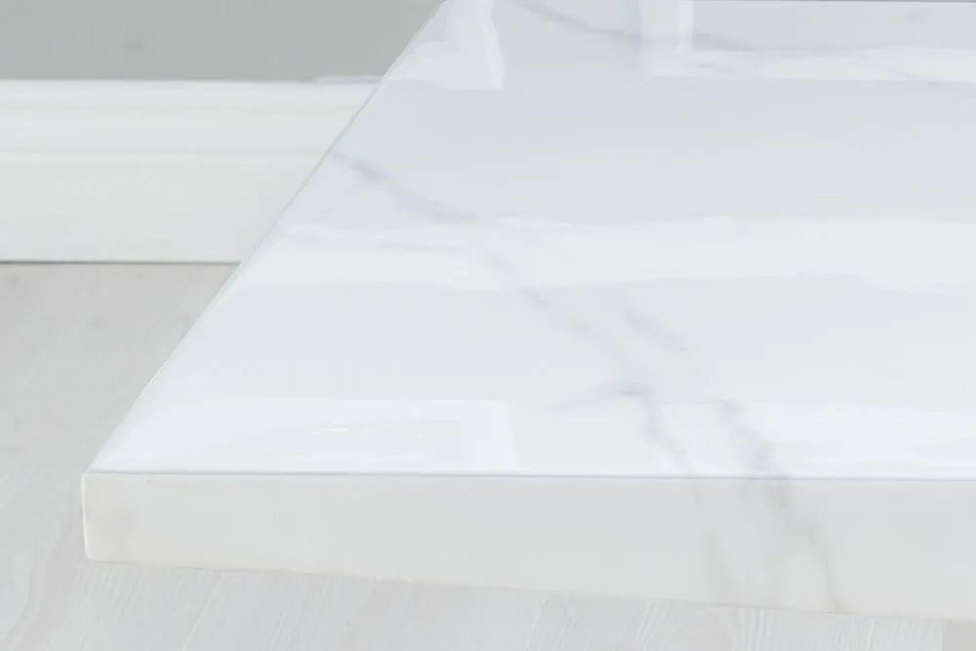Olympia Square White Marble Coffee Table