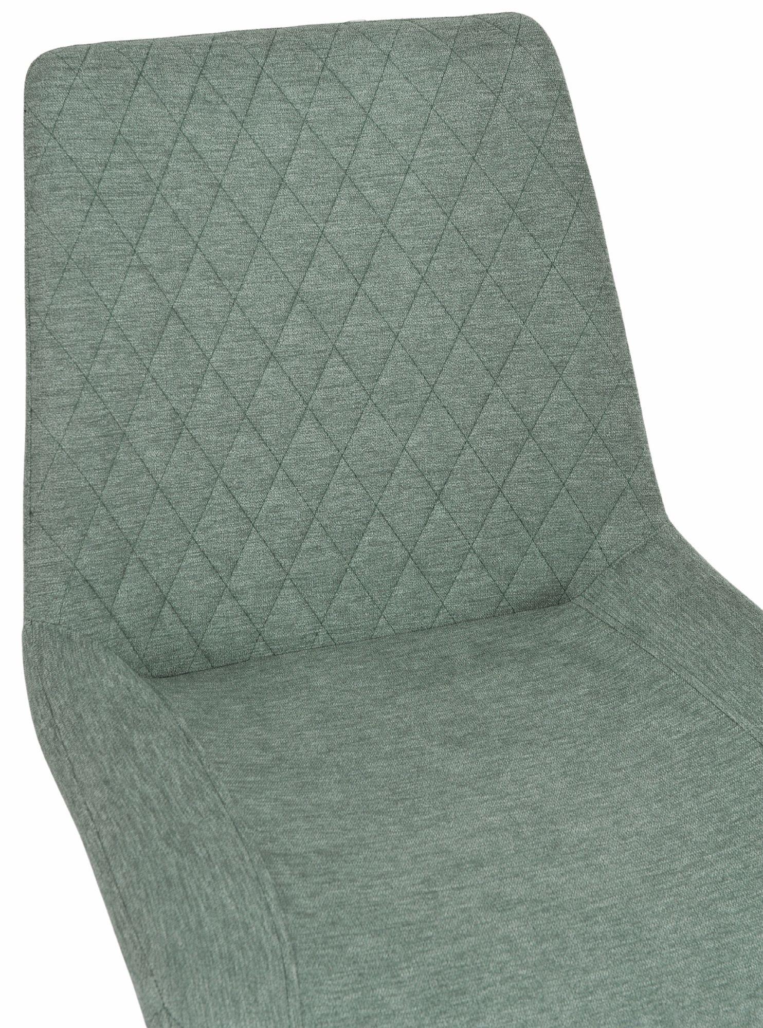 Elliot Green Fabric Swivel Dining Chair with Black Legs - Pair of 2
