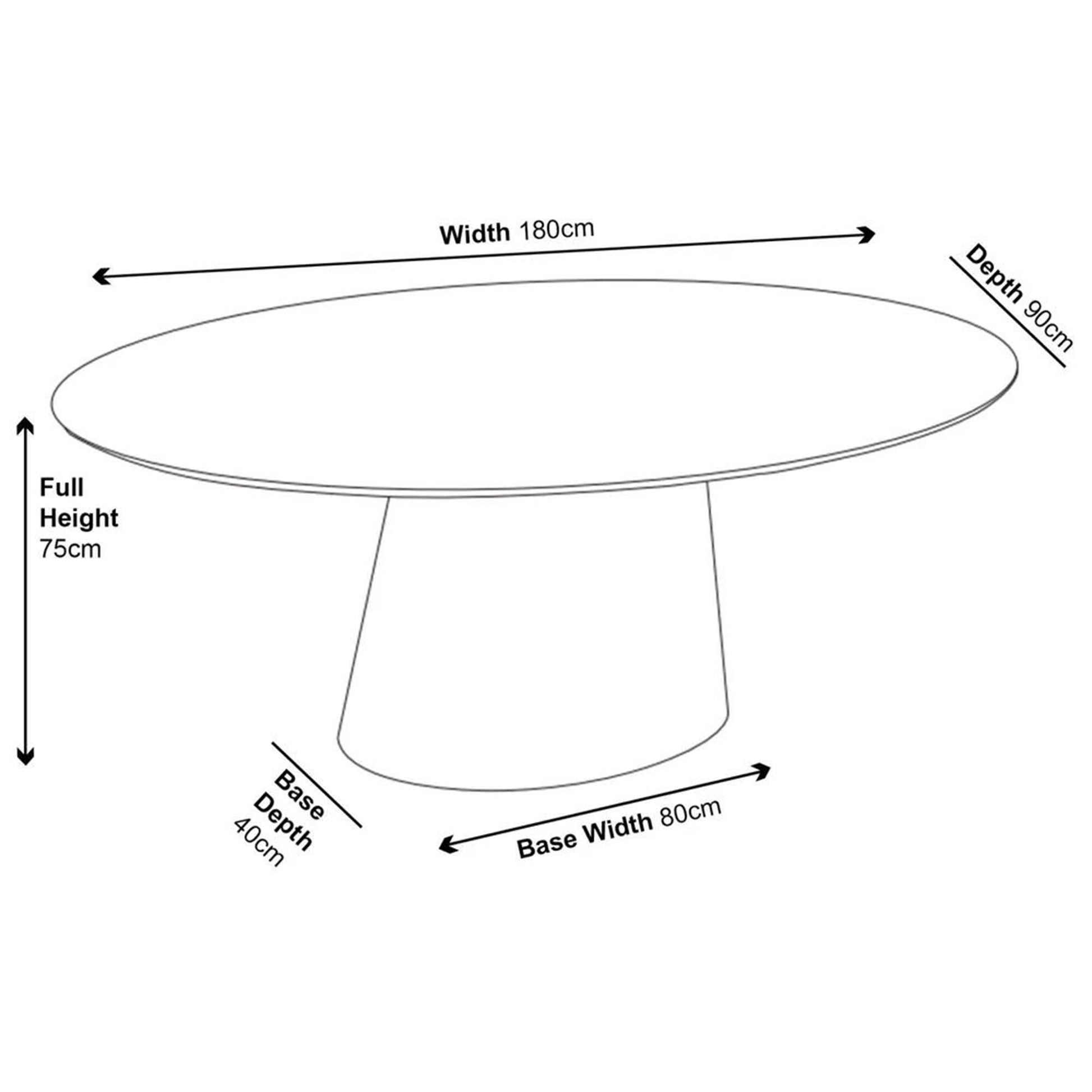 Whitby Oak 6 Seater Oval Dining Table
