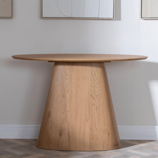 Whitby Oak Oval Console Table