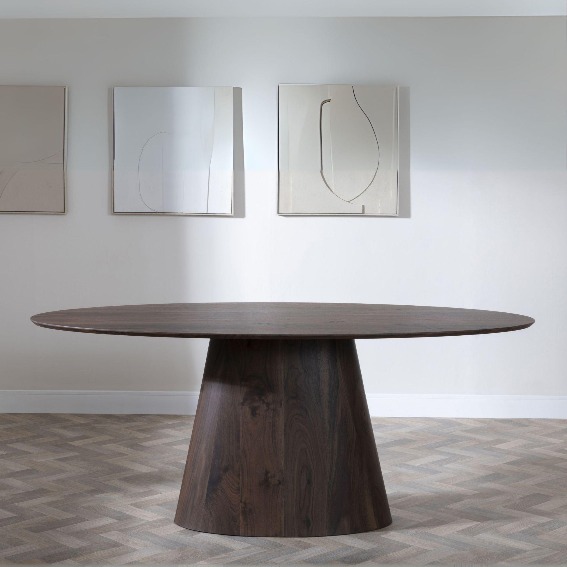 Whitby Walnut 6 Seater Oval Dining Table