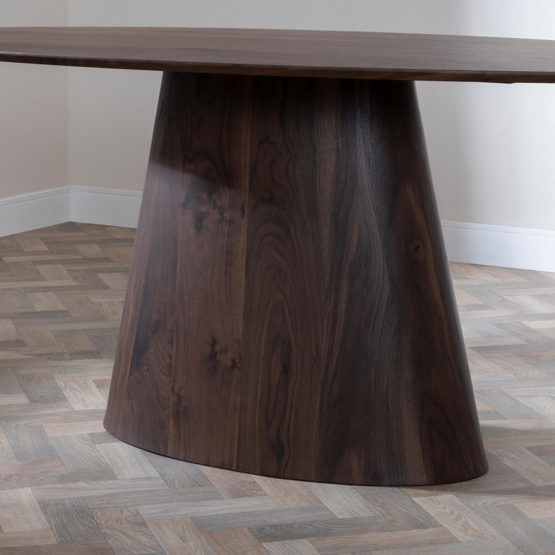 Whitby Walnut 6 Seater Oval Dining Table