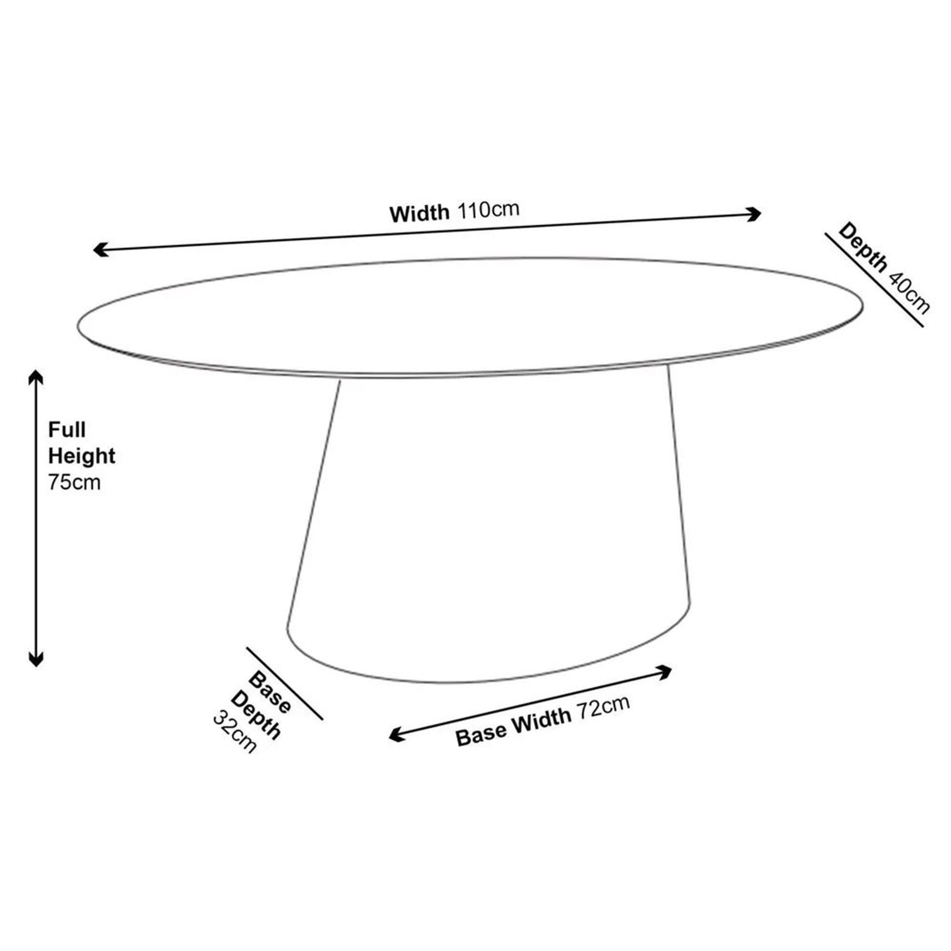 Whitby Walnut Oval Console Table