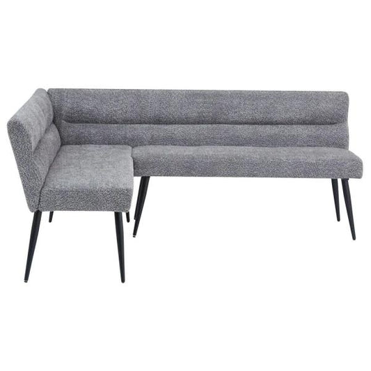 Nova Grey Fabric Corner Dining Bench - LHF