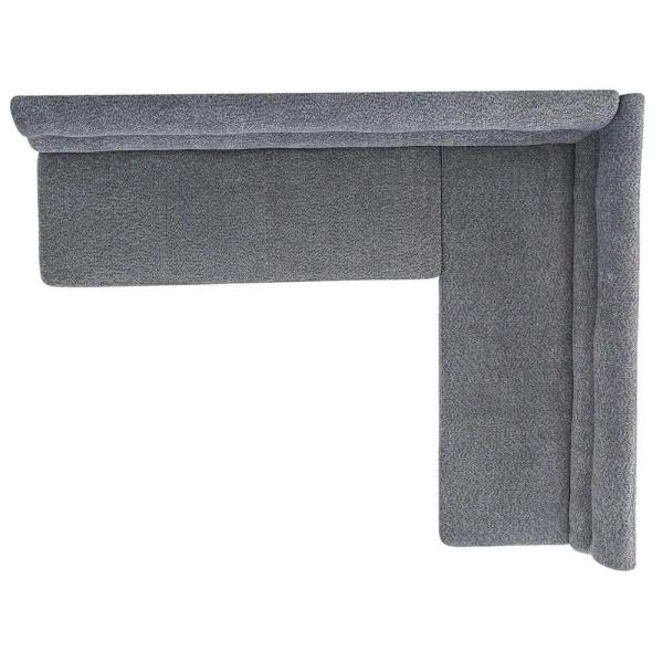 Nova Grey Fabric Corner Dining Bench - LHF