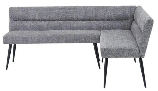 Nova Grey Fabric Corner Dining Bench - RHF