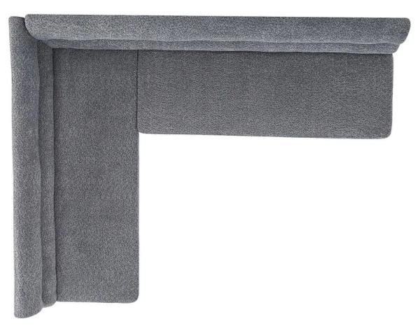 Nova Grey Fabric Corner Dining Bench - RHF