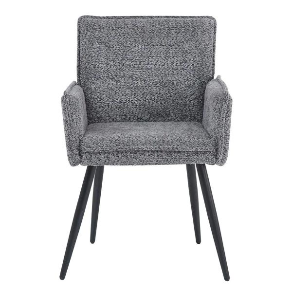 Nova Grey Fabric Dining Armchair - Pair of 2