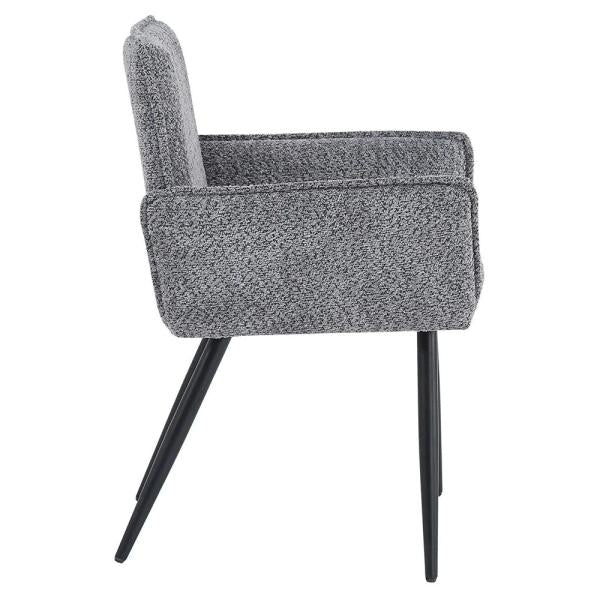Nova Grey Fabric Dining Armchair - Pair of 2