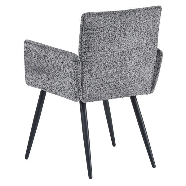 Nova Grey Fabric Dining Armchair - Pair of 2