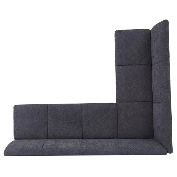Bromley Dark Grey Fabric Corner Dining Bench - LHF