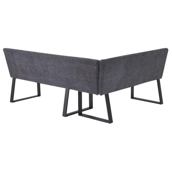 Bromley Dark Grey Fabric Corner Dining Bench - RHF