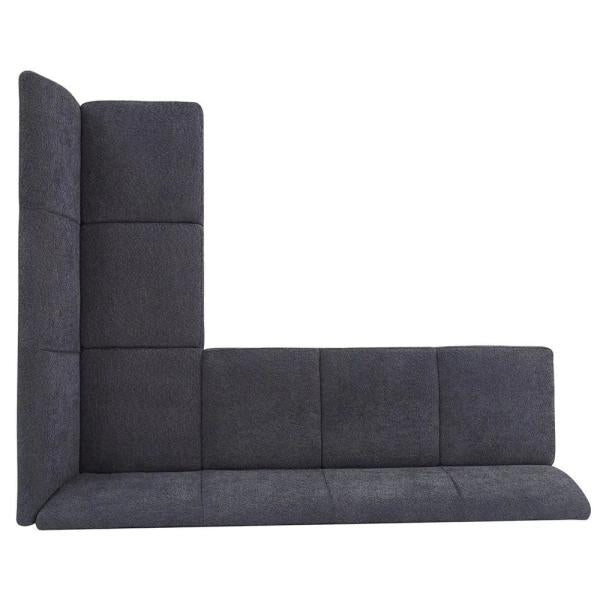 Bromley Dark Grey Fabric Corner Dining Bench - RHF