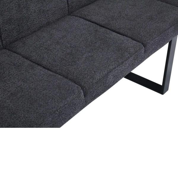 Bromley Dark Grey Fabric Corner Dining Bench - RHF