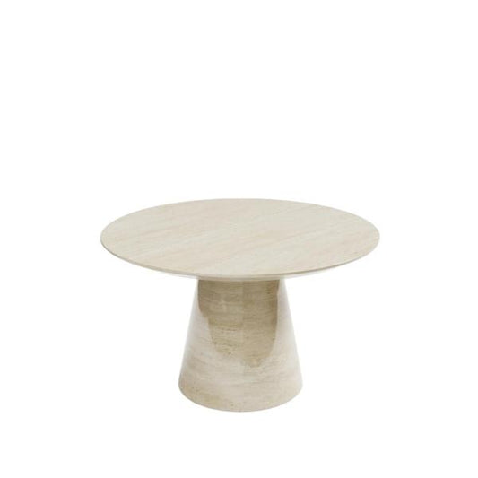 Cannes Beige Marble Round Dining Table - 130cm