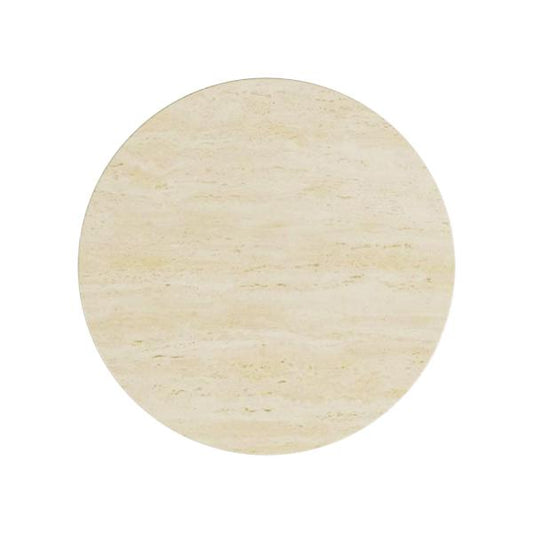 Cannes Beige Marble Round Side Table