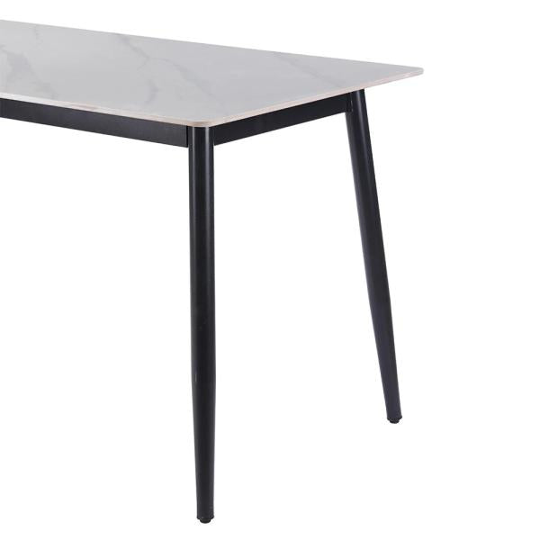 Celesto Compact 4 Seater White Ceramic Dining Table - 120cm