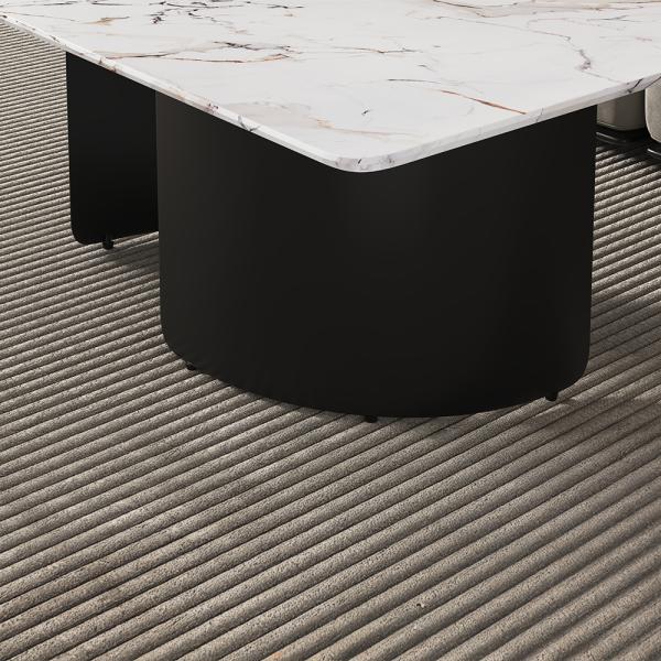 Eclipse Silver White Marble Coffee Table