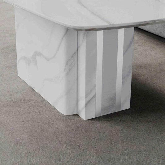 Valente White Marble Coffee Table