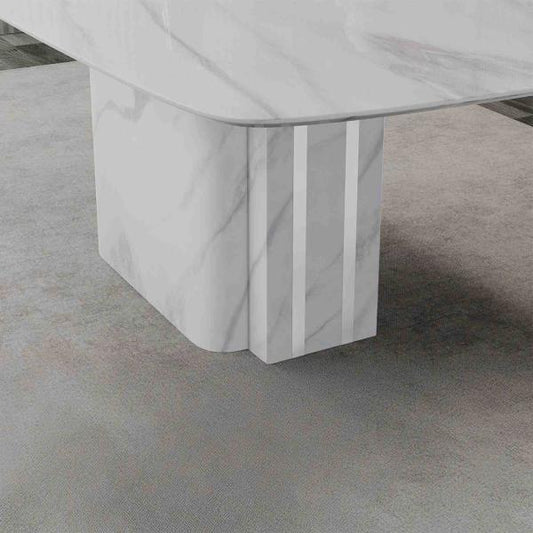 Valente White Marble Dining Table - 240cm
